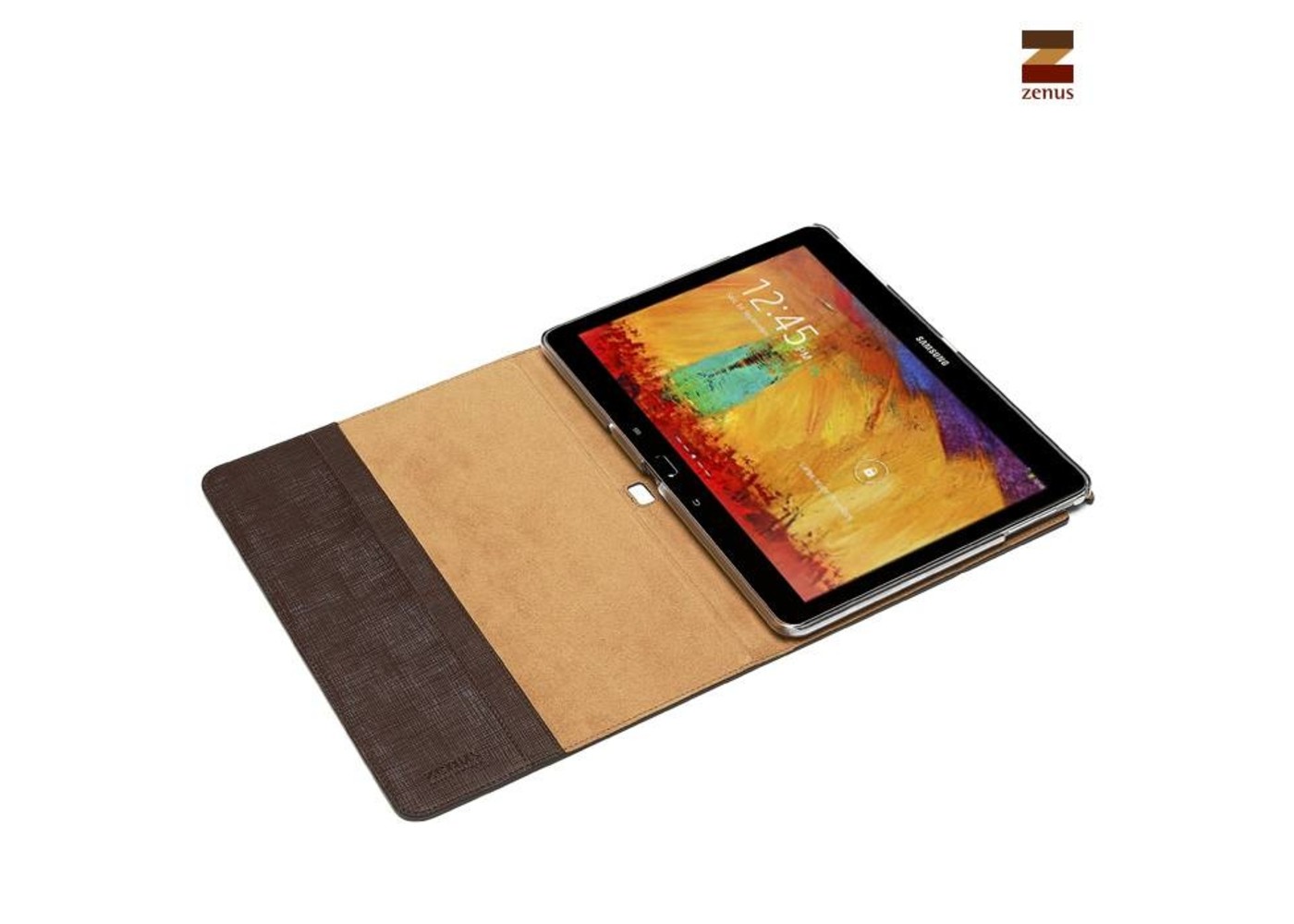 Zenus Galaxy Note 10.1  Masstige Crosshatch Diary Series -Dark Brown