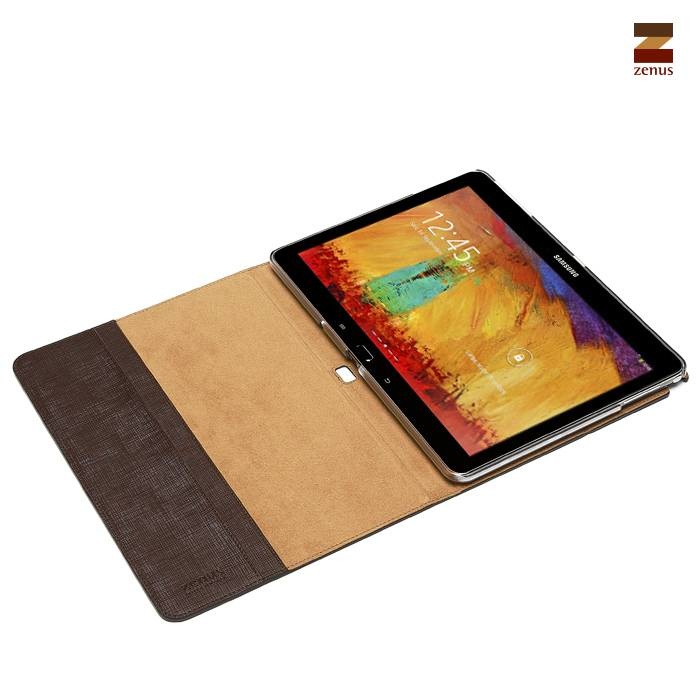 Zenus Galaxy Note 10.1  Masstige Crosshatch Diary Series -Dark Brown