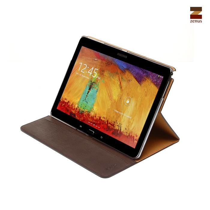 Zenus Galaxy Note 10.1  Masstige Crosshatch Diary Series -Dark Brown