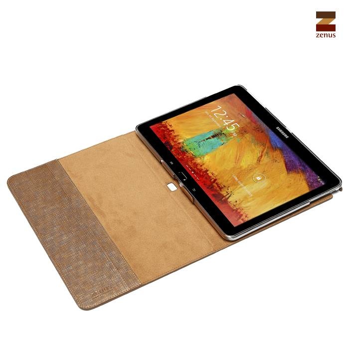 Zenus Galaxy Note 10.1  Masstige Crosshatch Diary Series -Gold Brown