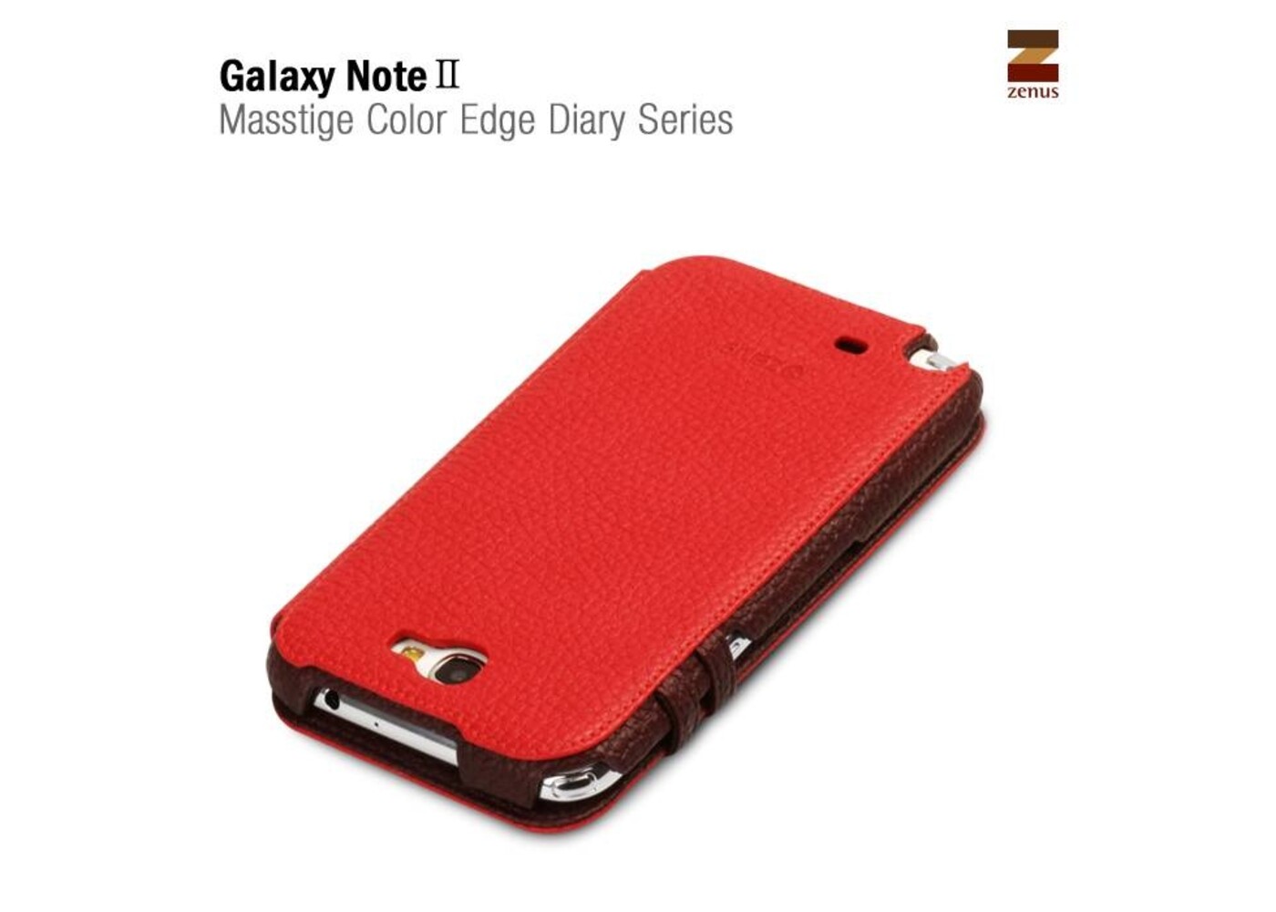 Zenus Galaxy Note 2 Masstige Color Edge Diary Series -Red