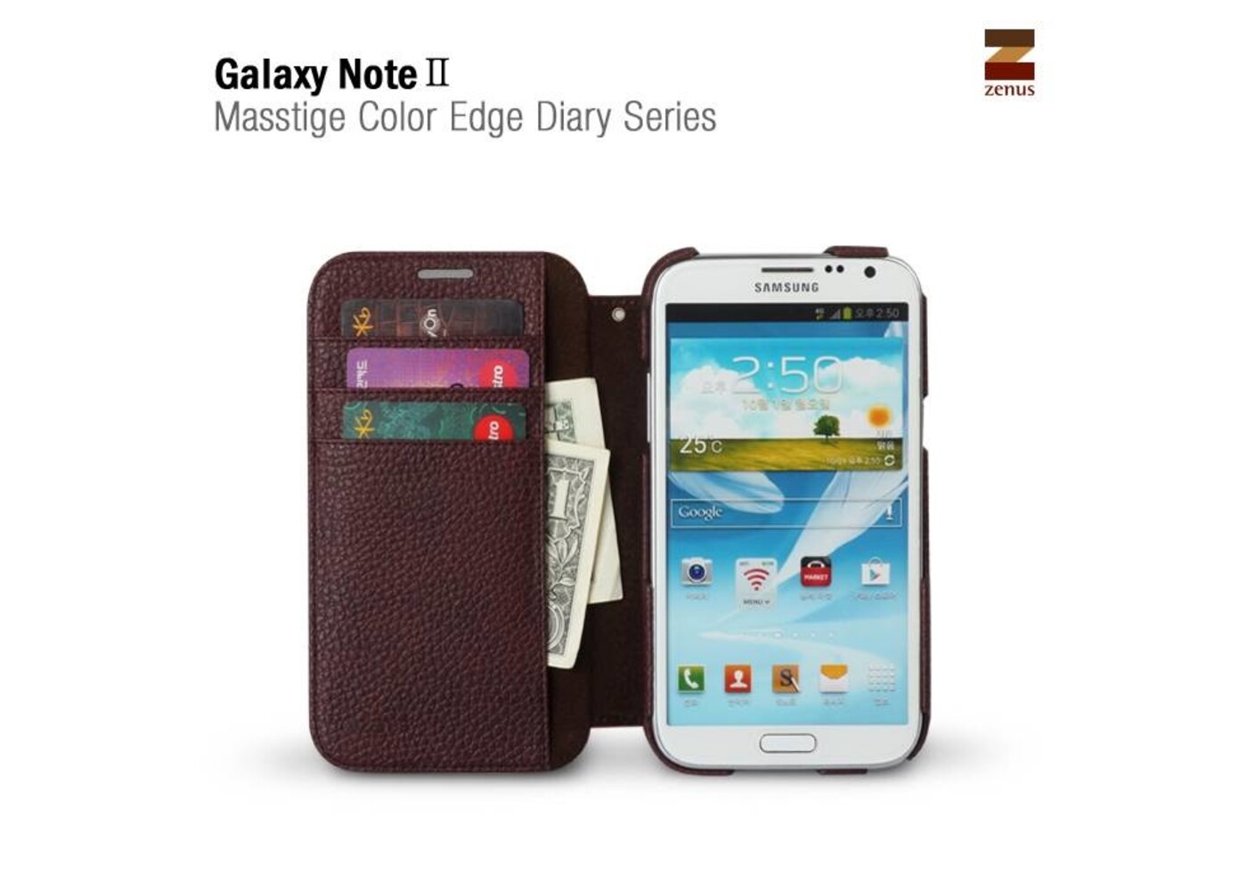 Zenus Galaxy Note 2 Masstige Color Edge Diary Series -Red