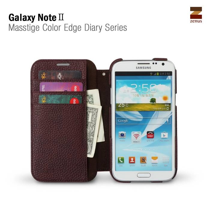Zenus Galaxy Note 2 Masstige Color Edge Diary Series -Red
