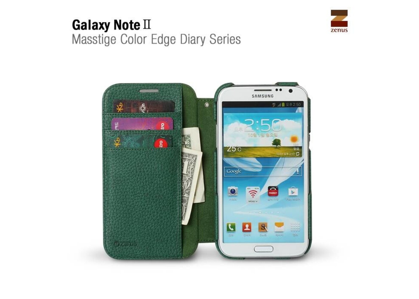 Zenus Galaxy Note 2 Masstige Color Edge Diary Series -Black