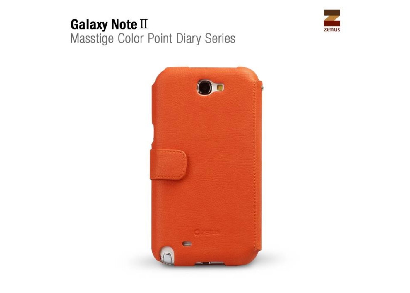 Zenus Galaxy Note 2 Masstige Color Point Diary Series - Orange