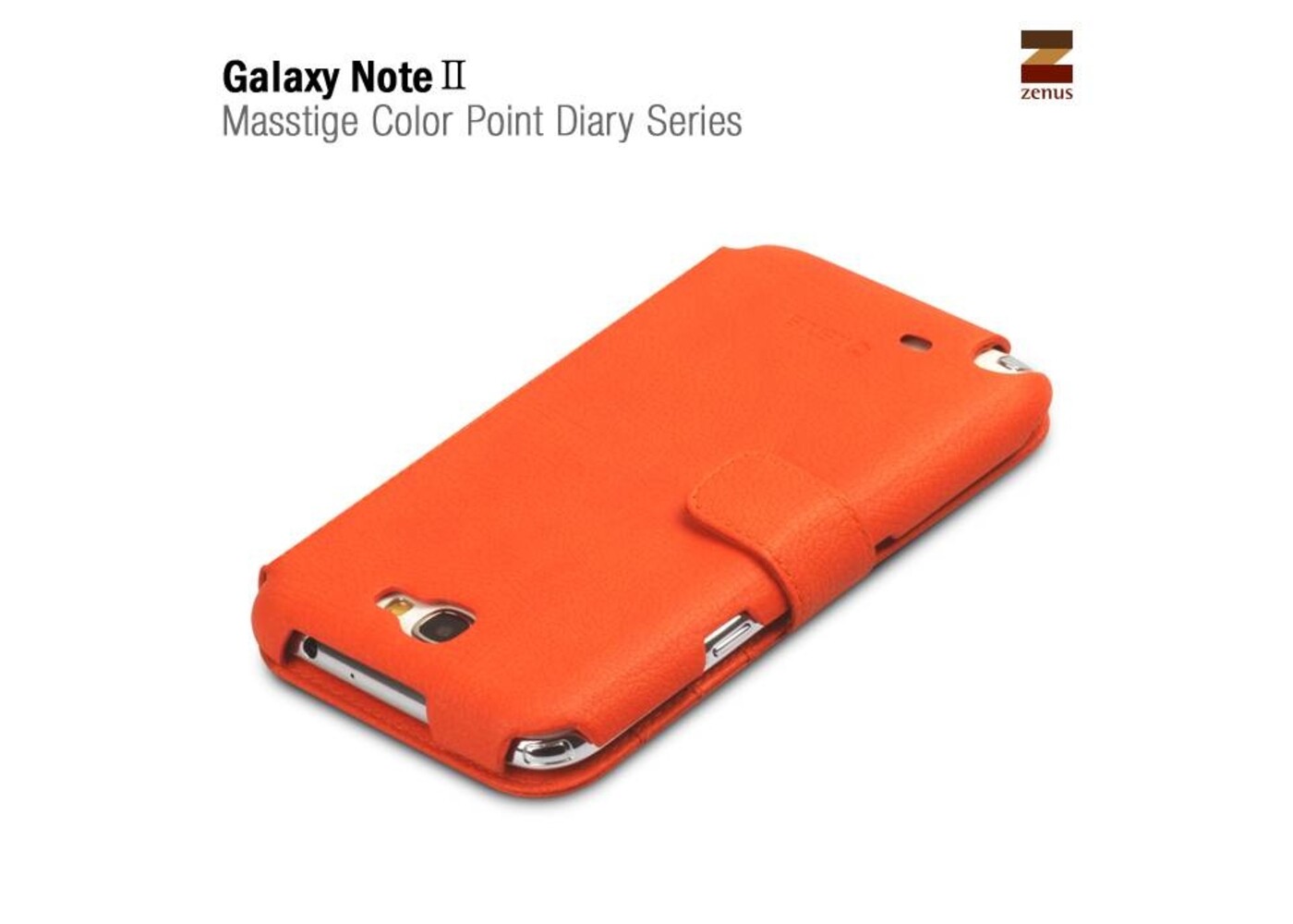 Zenus Galaxy Note 2 Masstige Color Point Diary Series - Orange