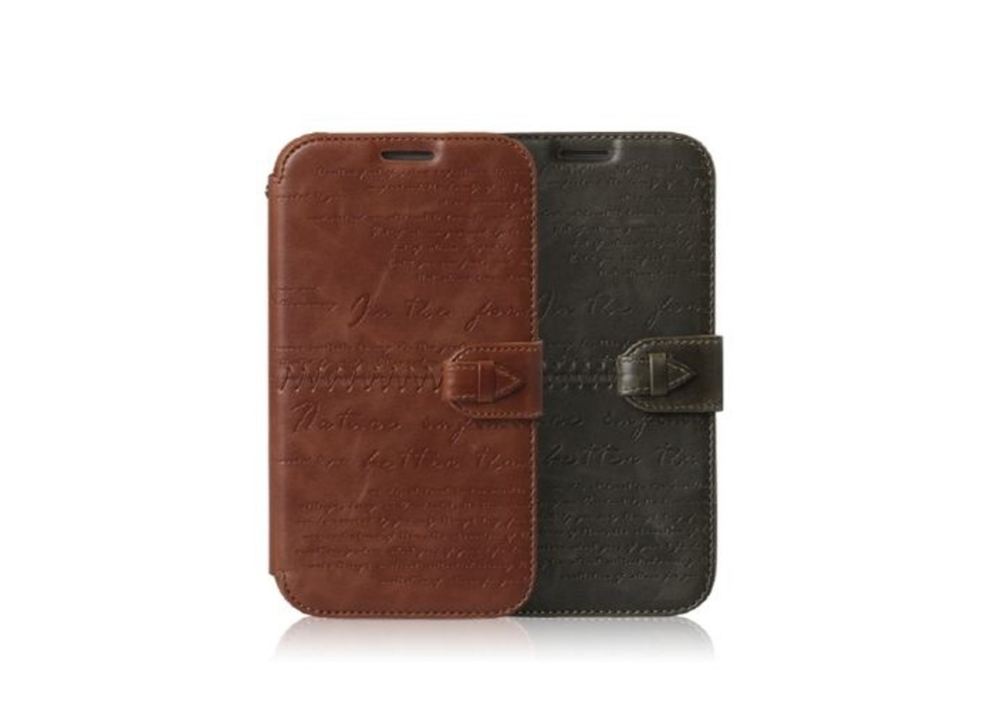 Zenus Galaxy Note 2 Masstige Lettering Diary Series -Khaki