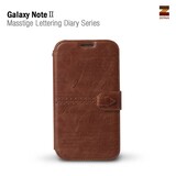 Zenus Galaxy Note 2 Masstige Lettering Diary Series -Brown