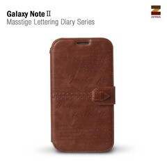 Zenus Galaxy Note 2 Masstige Lettering Diary Series -Brown