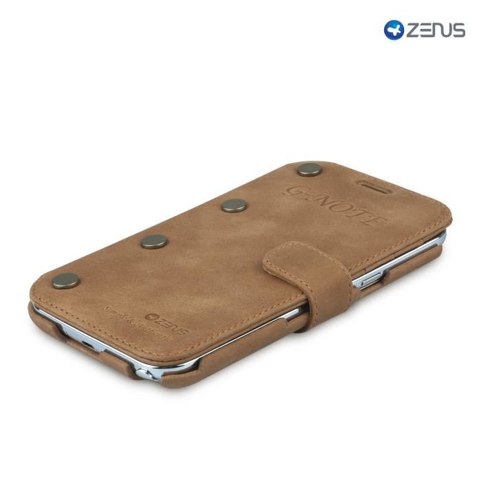 Zenus Galaxy Note 2 Prestige G-Note Diary Series -Vintage Bruin