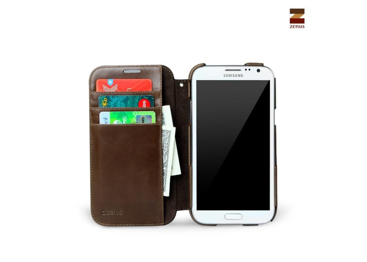 Zenus Galaxy Note 2 Prestige Heritage with Signage Diary Series -Black Chocolate