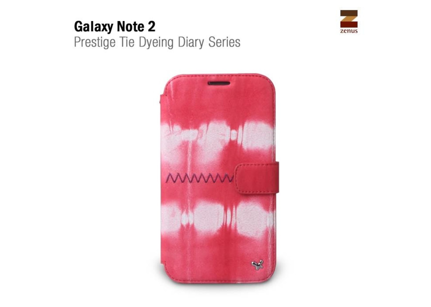 Zenus Galaxy Note 2 Prestige Tie Dying Diary Series -Red Mix