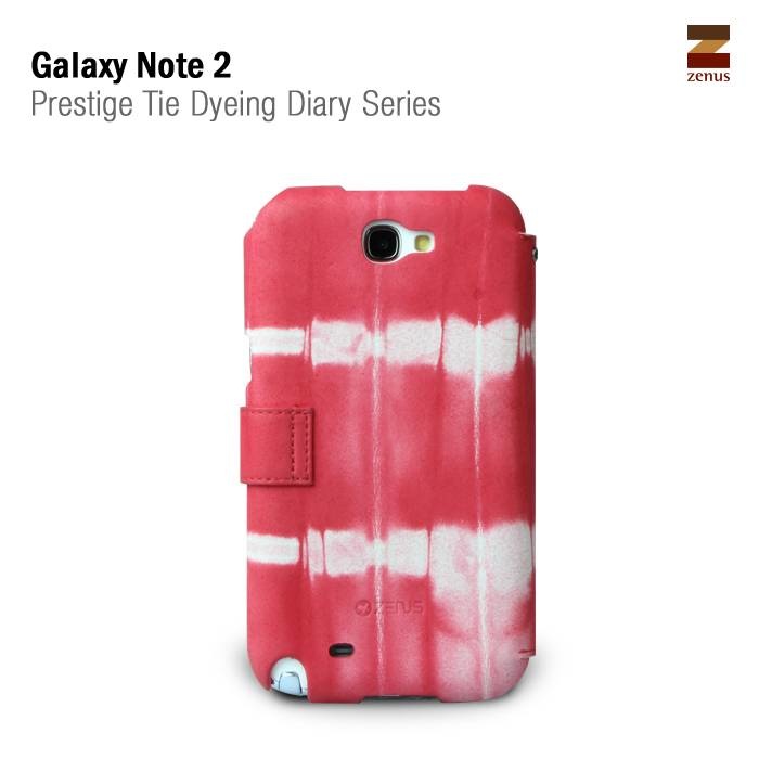 Zenus Galaxy Note 2 Prestige Tie Dying Diary Series -Red Mix