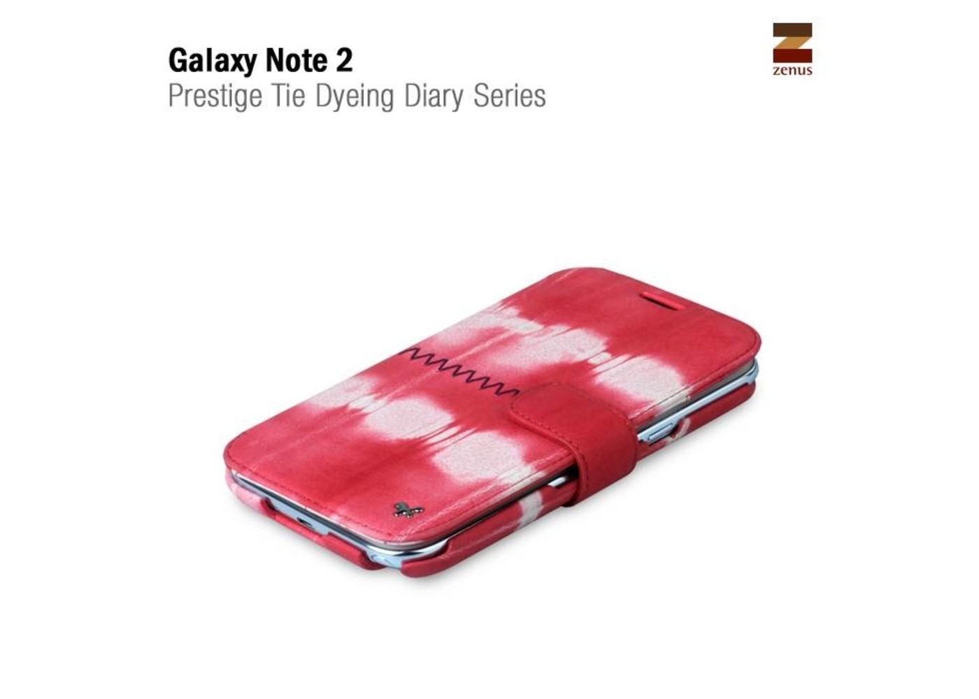 Zenus Galaxy Note 2 Prestige Tie Dying Diary Series -Red Mix