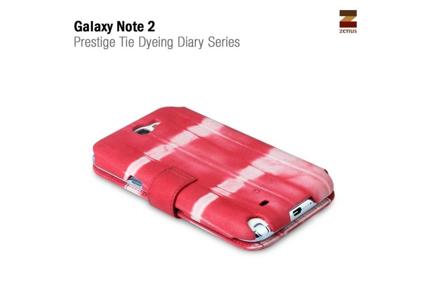 Zenus Galaxy Note 2 Prestige Tie Dying Diary Series -Red Mix