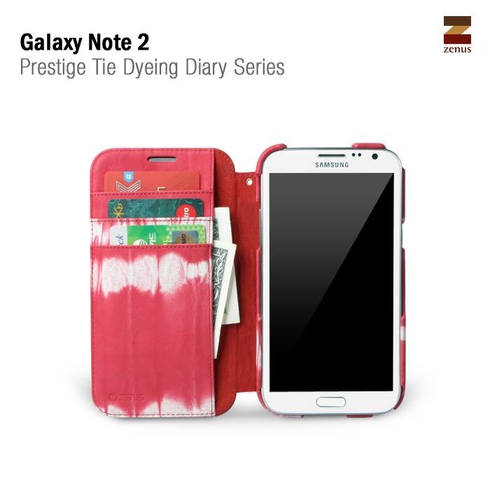 Zenus Galaxy Note 2 Prestige Tie Dying Diary Series -Red Mix