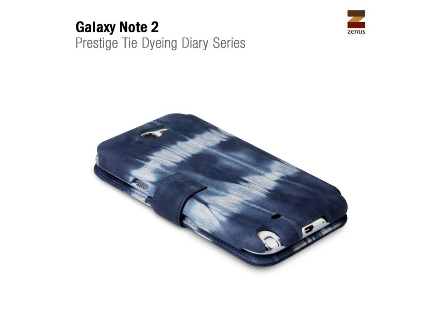 Zenus Galaxy Note 2 Prestige Tie Dying Diary Series -Blue Mix