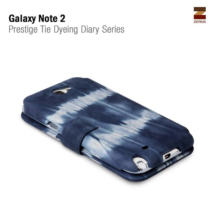Zenus Galaxy Note 2 Prestige Tie Dying Diary Series -Blue Mix