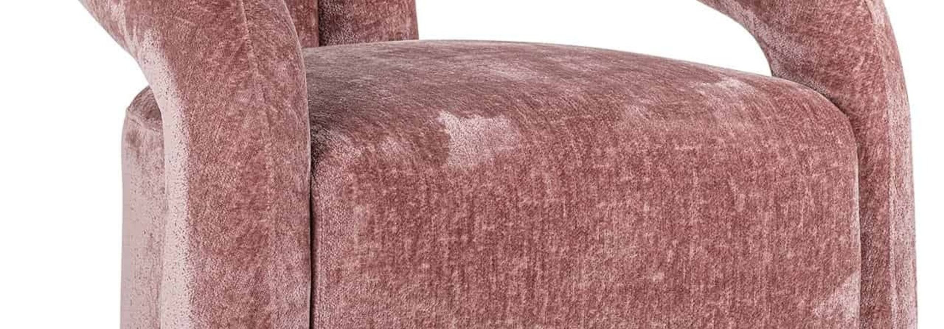 Fauteuil Dana rose chenille