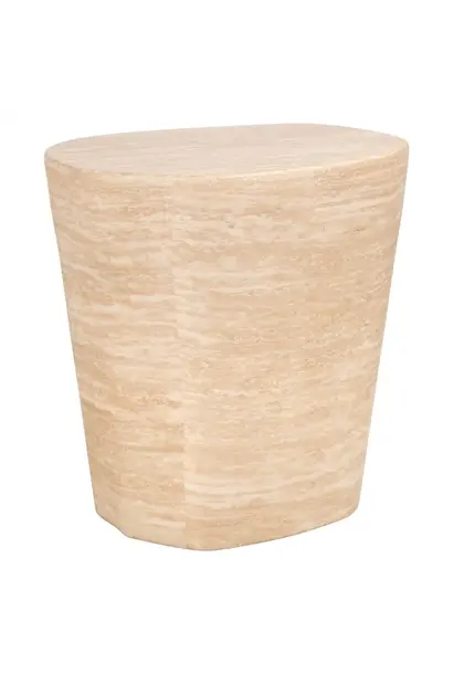 Bijzettafel Fictus Travertine faux (Beige)