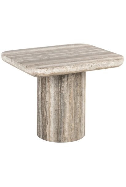 Bijzettafel Denizly grey faux travertine