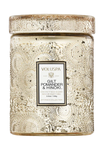 Gilt Pomander & Hinoki Small Jar Candle