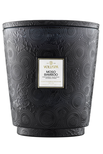 Moso Bamboo 5 Wick Hearth Candle