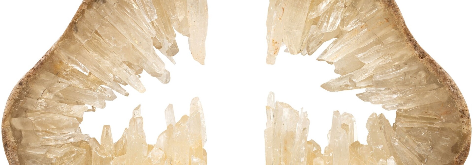 Natural Quartz In Bookend Set of 2