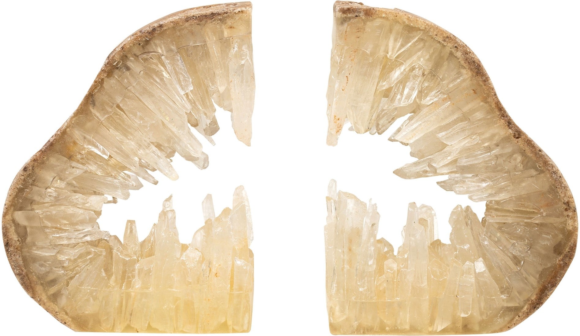 Natural Quartz In Bookend Set of 2-1