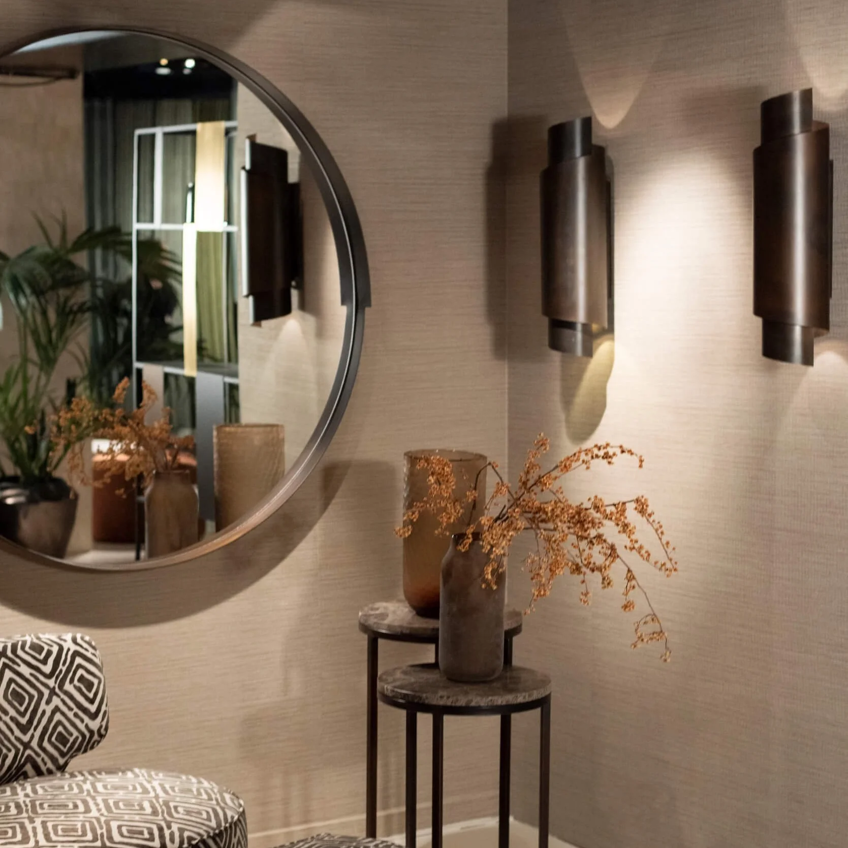 Harvey spiegel rond brons-2