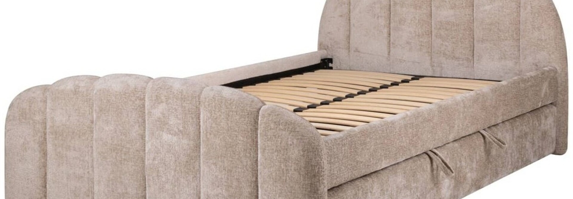 Bed Pixie clay chenille 120x200 with pull-out bed