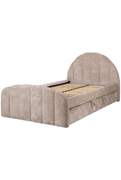 Bed Pixie clay chenille 120x200 with pull-out bed