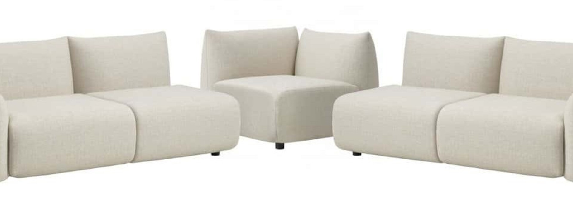 Buiten bank Dawson beige
