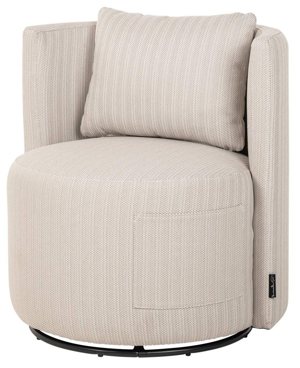 Outdoor eetkamerstoel Marlin beige swivel-1