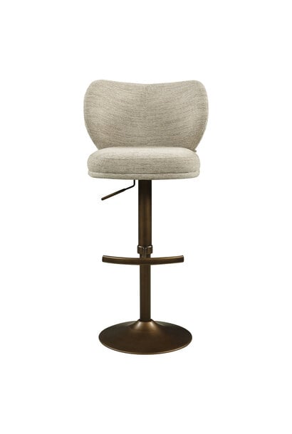 Bar stool Amely natural softweave swivel