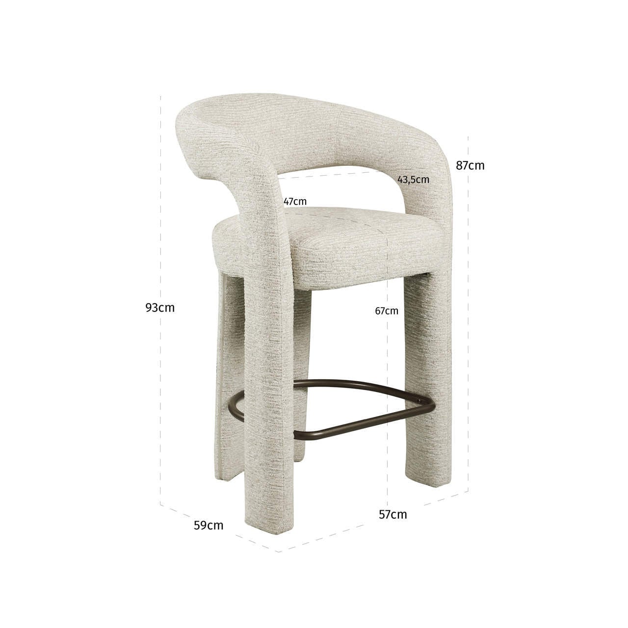 Counter stool Soho natural linear-5