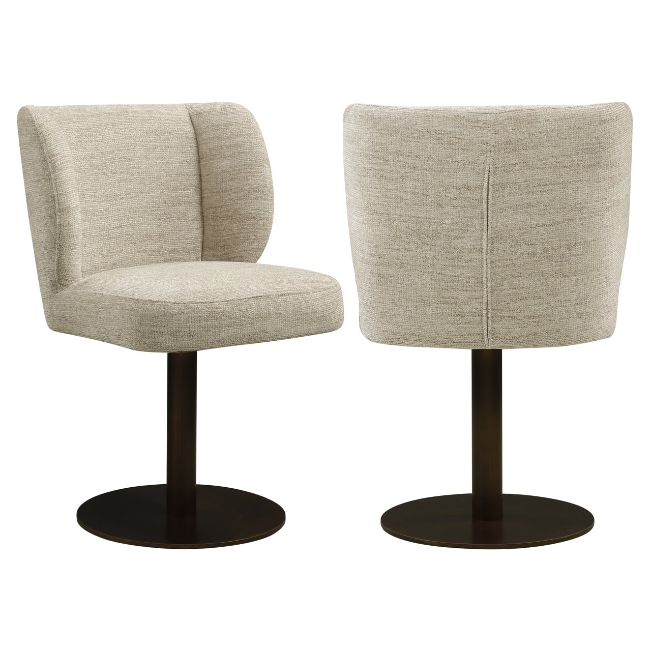 Dining chair Fiona natural softweave swivel-2