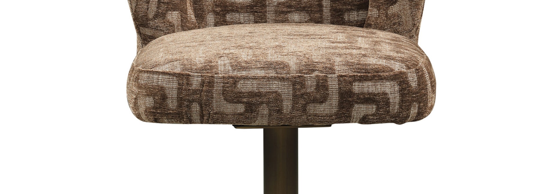 Dining chair Fiona brown labyrinth swivel