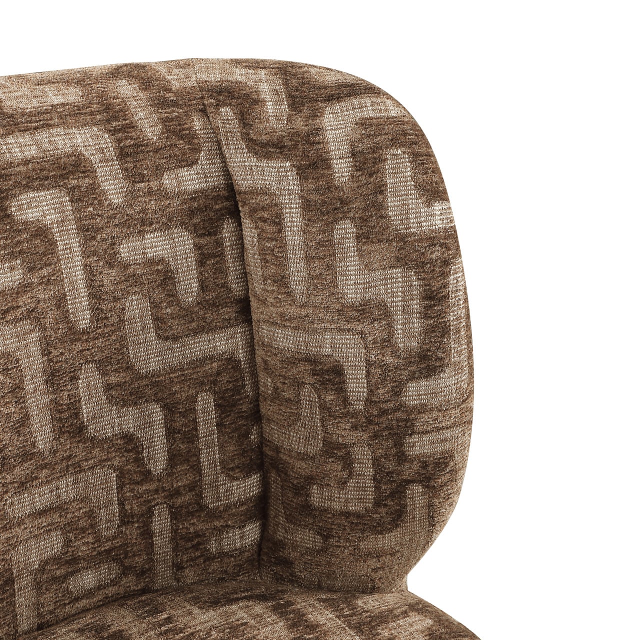 Dining chair Fiona brown labyrinth swivel-3