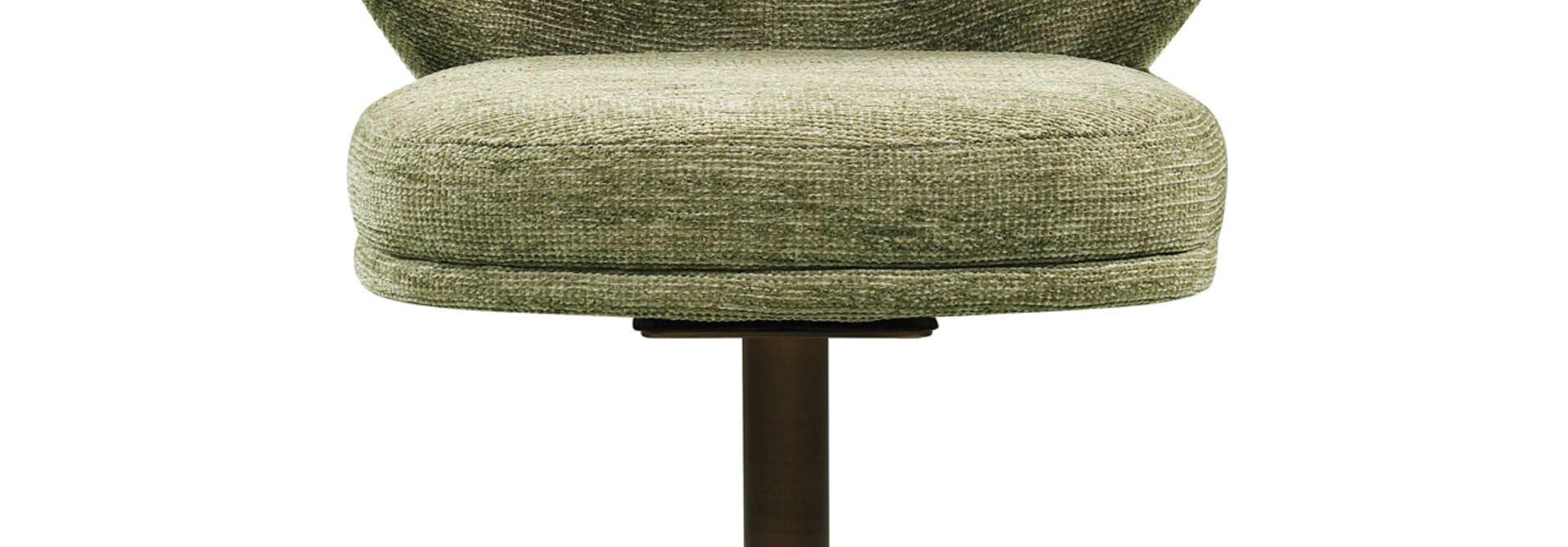 Dining chair Amely pistache softweave swivel