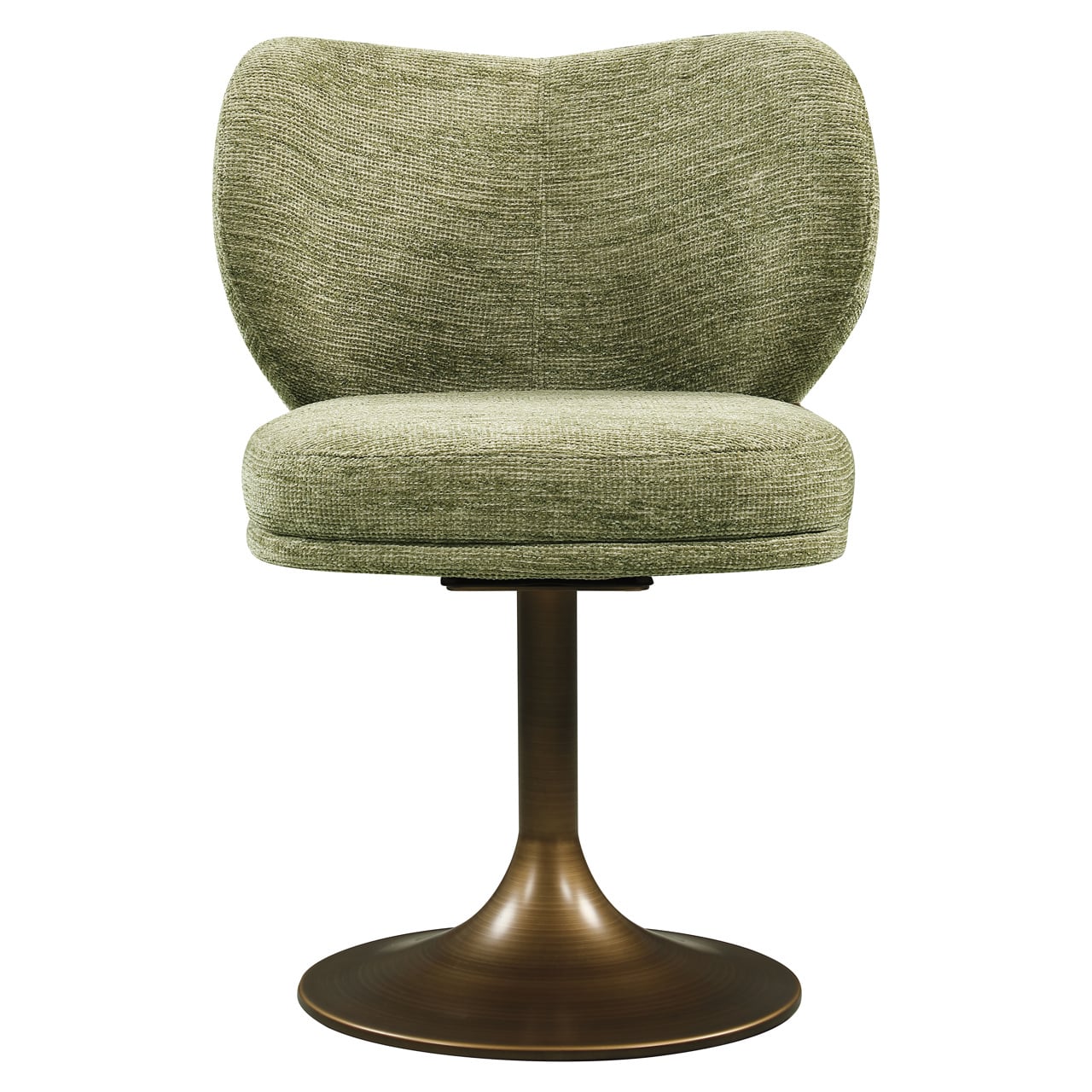 Dining chair Amely pistache softweave swivel-1