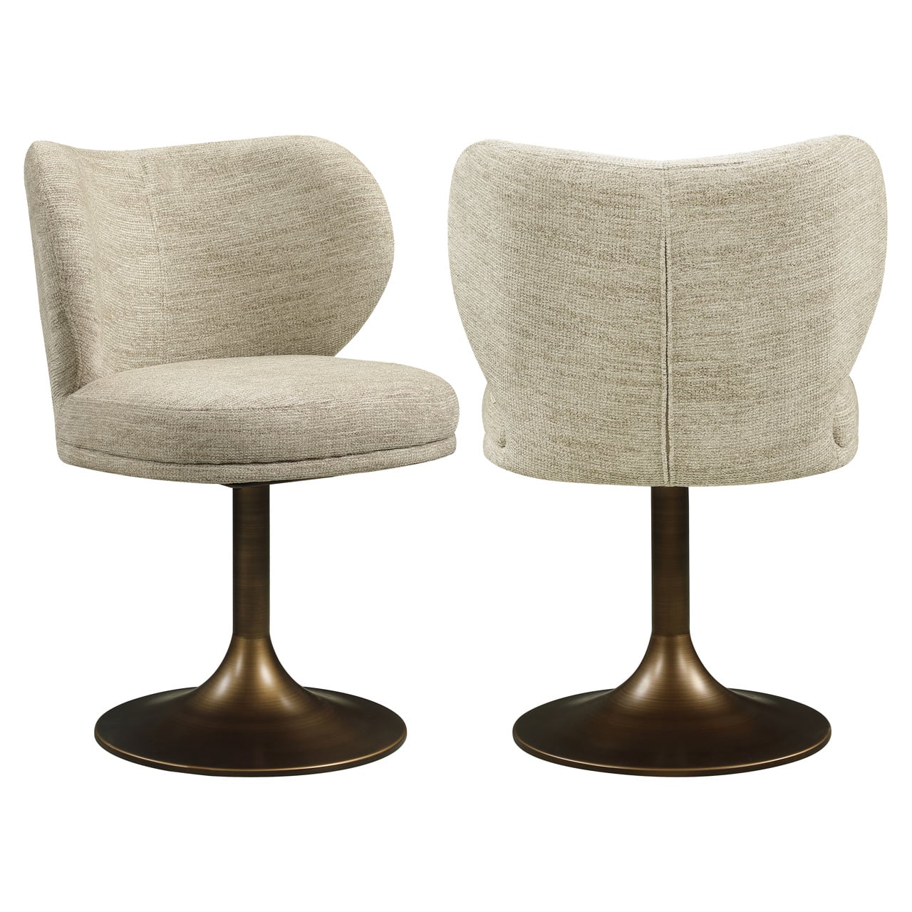 Dining chair Amely natural softweave swivel-2