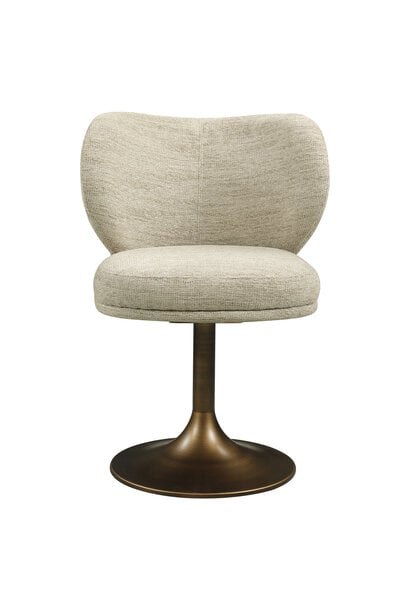 Dining chair Amely natural softweave swivel