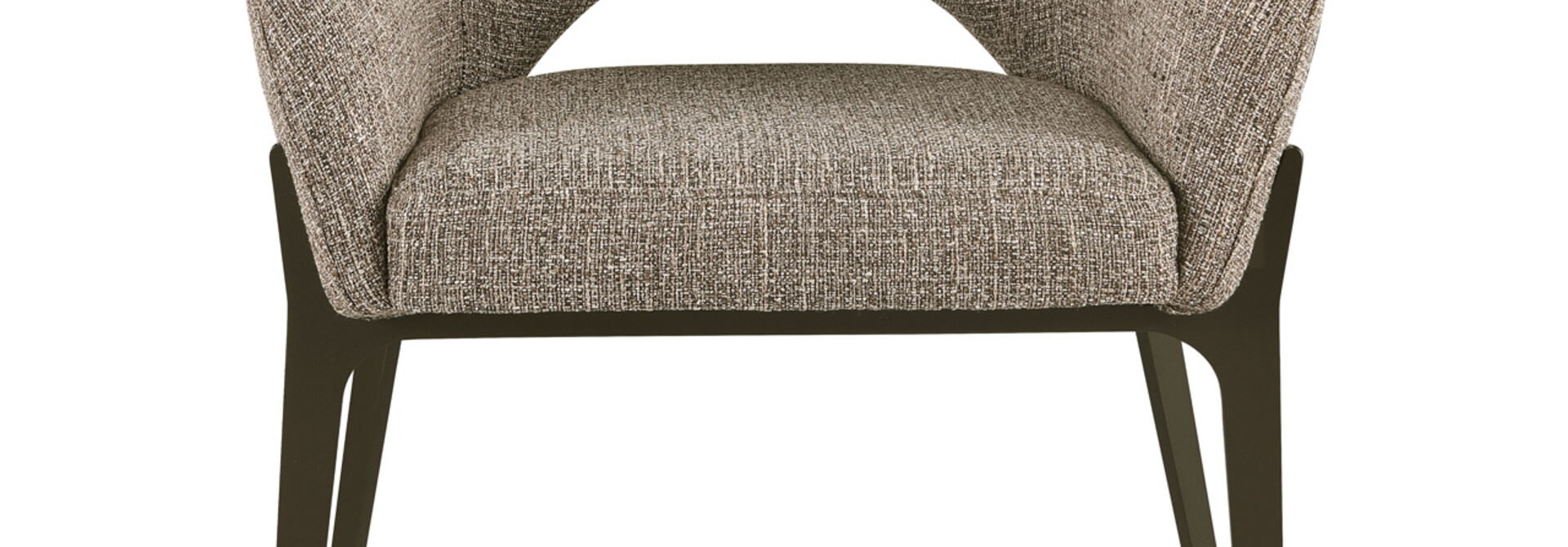 Dining chair Kenzi brown tweed