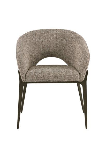 Dining chair Kenzi brown tweed