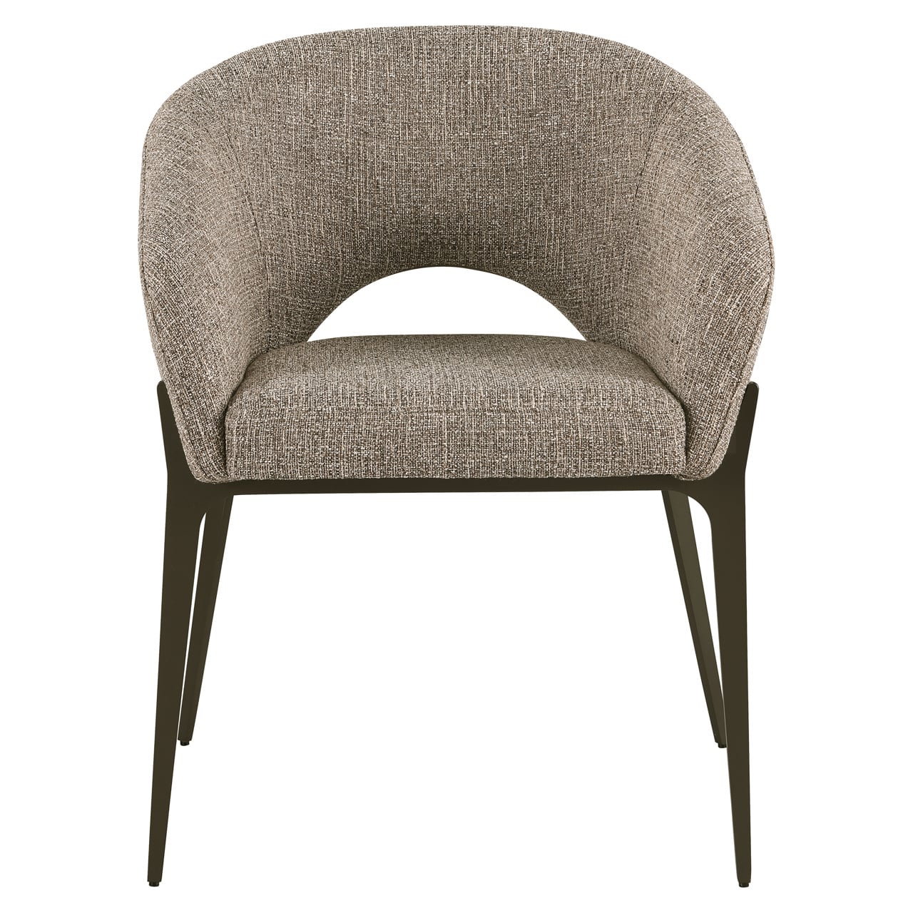 Dining chair Kenzi brown tweed-1