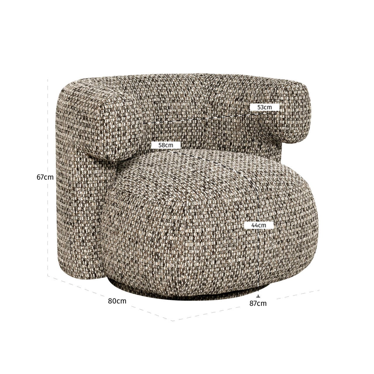 Lounge chair Talley cobblestone swivel-5