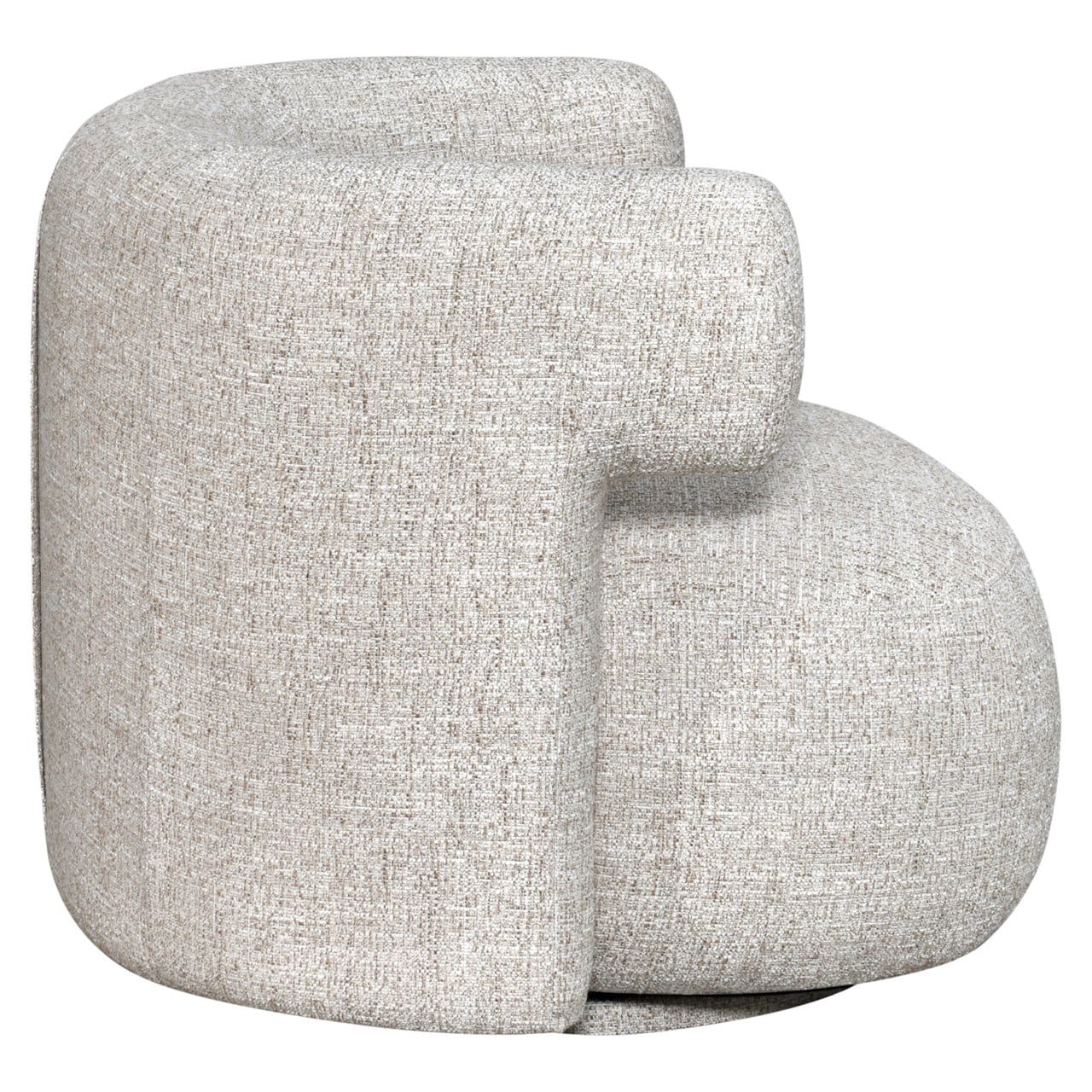 Lounge chair Talley cream tweed swivel-3