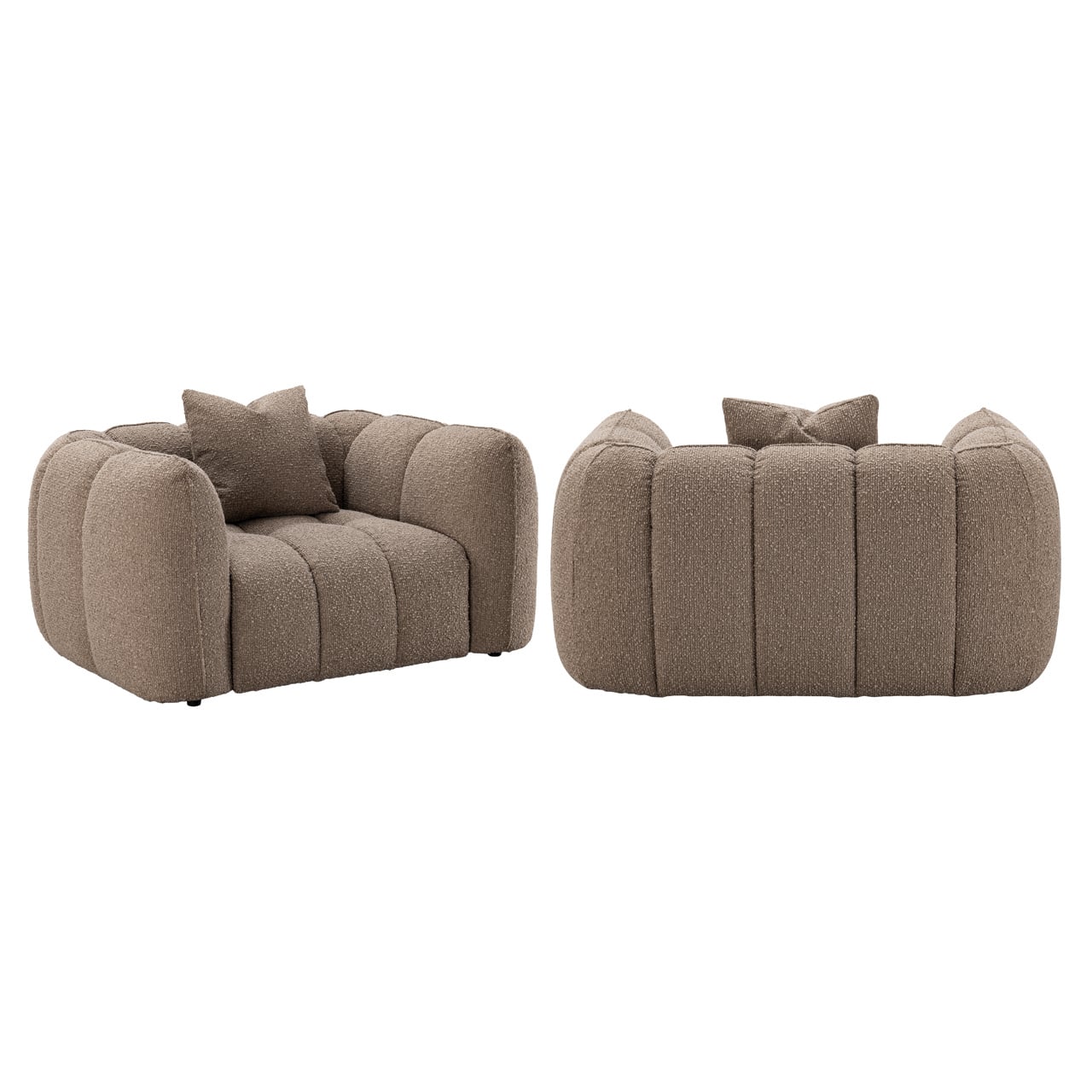 Lounge chair Hogan mocca chunky fire retardant-2