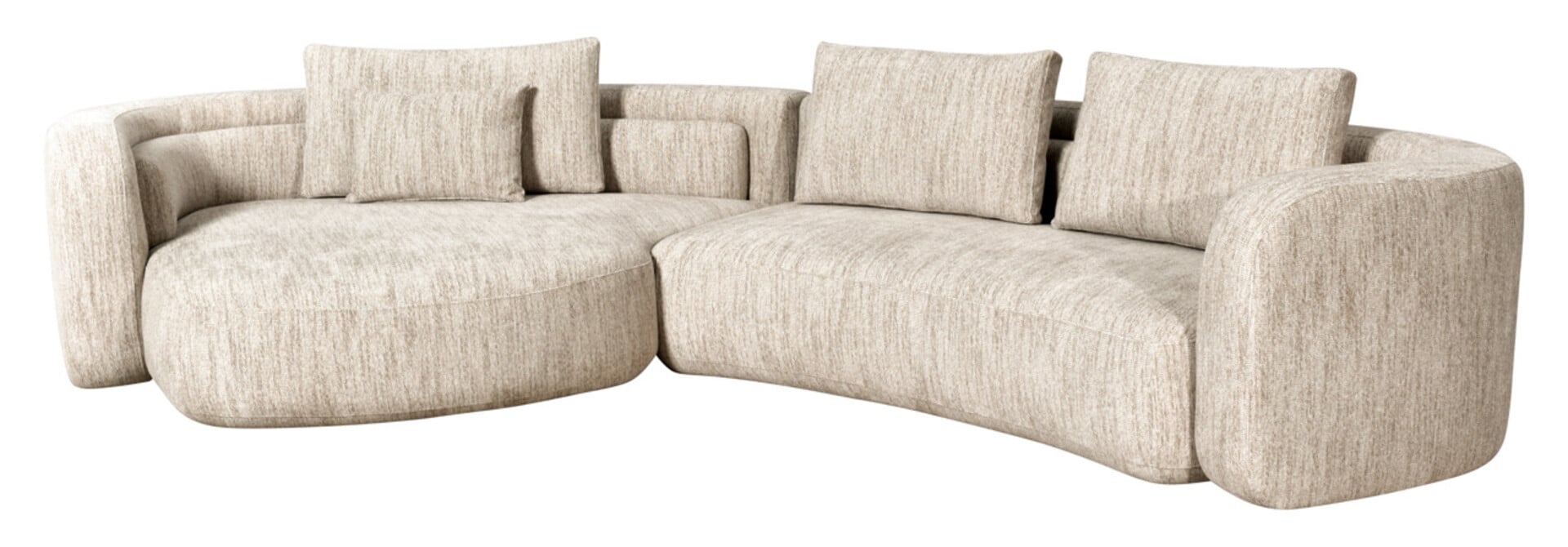 Sofa Angusto natural softweave lounge left
